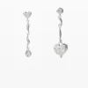 Zalio Gold-Plated Asymmetric Earrings