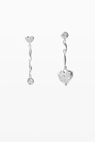 Zalio Gold-Plated Asymmetric Earrings