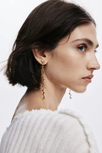 Zalio Gold-Plated Cascade Earrings