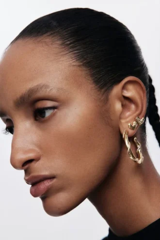 Zalio Gold-Plated Crystal Earrings