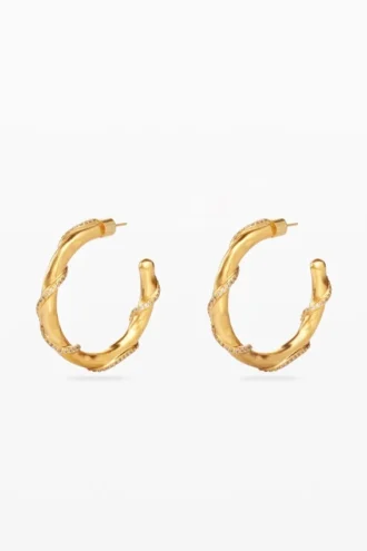 Zalio Gold-Plated Crystal Earrings