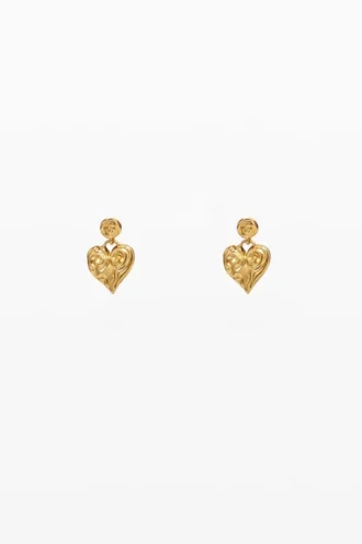 Zalio Gold-Plated Heart Earrings