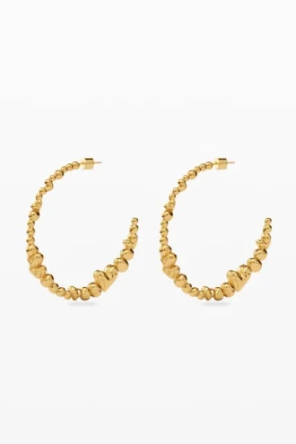 Zalio Gold-Plated Heart Hoop Earrings