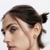 Zalio Gold-Plated Heart Stud Earrings