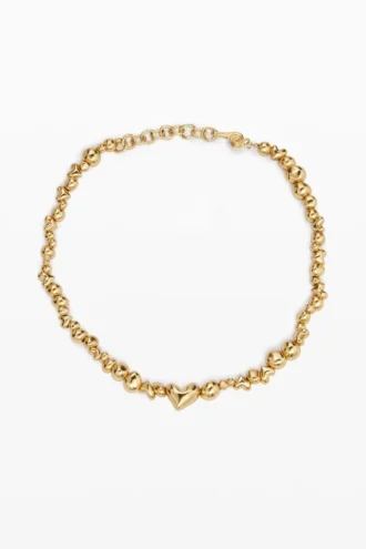 Zalio Gold-Plated Hearts Pendant