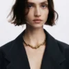 Zalio Gold-Plated Hearts Pendant