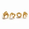 Zalio Gold Plated Letter M Ring