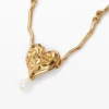 Zalio Gold-Plated Pearl Pendant