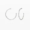 Zalio Silver-Plated Braided Hoop Earrings