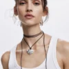 Zalio Silver-Plated Heart Pendant with Cord