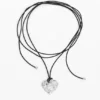 Zalio Silver-Plated Heart Pendant with Cord