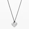 Zalio Silver-Plated Heart Pendant with Cord