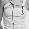 Zalio Silver-Plated Heart Pendant with Cord