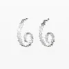Zalio Silver-Plated Spiral Star Earrings