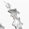 Zalio Silver-Plated Spiral Star Earrings